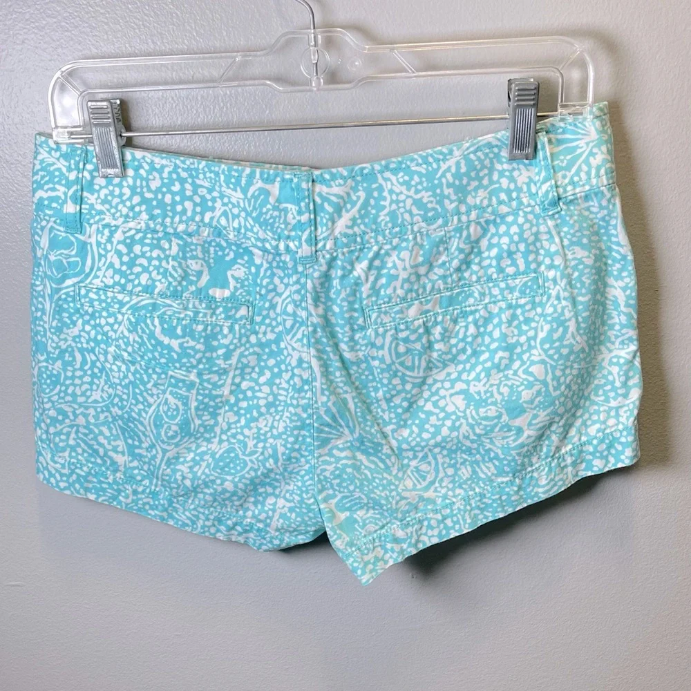 Lilly Pulitzer Women’s Shorely Blue Ice Cake The‎ Walsh Short Size 2